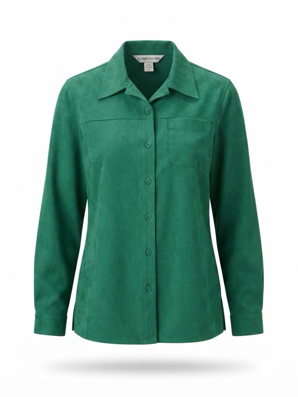 Allison Daley Green Button-Front Long Sleeve Shirt